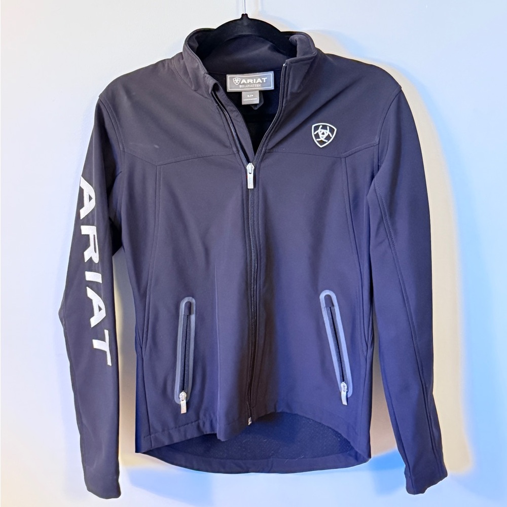 Ariat Black Softshell Utility Jacket with White Logos